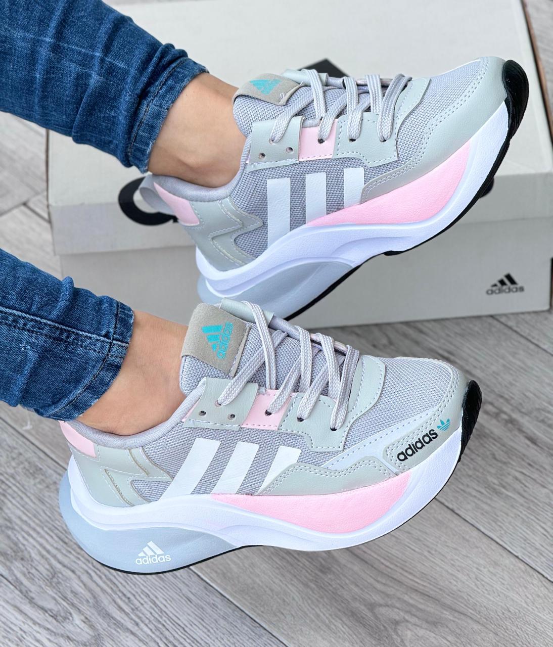 Adidas Bounce 2 Gris Rosa Dama